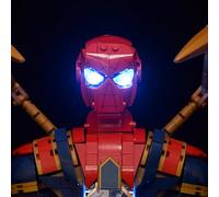 LightGo LED Kit for Iron Spider-Man Bust Compatible with Lego 76326 | Lighting Only-Bricks Set Not Included