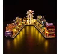 LightGo LED Lighting Kit Designed for Lego 76444 Compatible with Diagon Alley Wizarding Shops Building Set - Not Include Model (Classic Version)