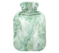 LightGreen Tie-dye Marbling Travel hot Water Bottle with Soft Cover, 2Lhotwater Bag for Hot and Cold Therapies,Tummy Warmer,Bolsa para agua Caliente