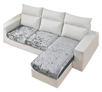 LightGreyCrushedVelvetSofaCoverSet3PieceStretchCouchProtectorFormFittedDurableSeatCoversStylishFurnitureProtectorforHomeDécor