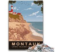 Lighthoue on Montauk Adult Jigsaws 1000 Pieces Difficult, Challenging Difficult Deal As Gifts for The Whole Family 1000pcs(50x75cm)