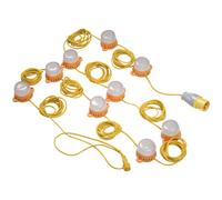 Lighthouse LED Festoon Lights - 22M/72FT Outdoor String Lights, IP44 Weather Resistant, Linkable, 10 Bulbs, 400 Lumen Bright White Light for Garden, Patio, Terrace, Worksite, Events - 16 Amp 110V Plug