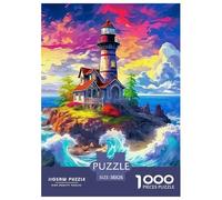 Lighthouse 1000 Piece Jigsaw Puzzles for Adults Challenge High Difficulty Home Decors Family Puzzle Game Birthday Gifts 38x26cm/1000pcs