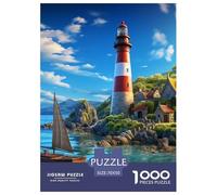 Lighthouse 1000 Pieces Animation Paper Jigsaw Puzzle Challenging & Brainteasing Educational Games for Adults And Kids 70x50cm/1000pcs