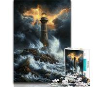 Lighthouse 1000 Pieces Jigsaw Puzzles For Teens And Adults,for Educational Game Challenge Toy Unique Home Decor And Gifts (50x75cm)