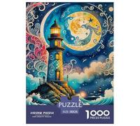 Lighthouse 1000 Pieces Painting Paper Jigsaw Puzzle - Challenging & Brainteasing Educational Game for Adults & Kids | 38x26cm/1000pcs