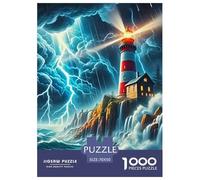 Lighthouse 1000 Pieces Painting Paper Jigsaw Puzzle - Challenging & Brainteasing Educational Game for Adults & Kids | 70x50cm/1000pcs