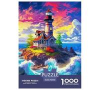 Lighthouse 1000 Pieces Painting Paper Jigsaw Puzzle - Colourful Decoration for Adults & Kids | 70x50cm/1000pcs