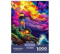 Lighthouse 1000 Pieces Painting Paper Jigsaw Puzzle - Family Fun Decoration for Living Room | 38x26cm/1000pcs