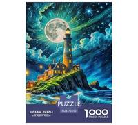 Lighthouse 1000 Pieces Painting Paper Jigsaw Puzzle - Family Fun Educational Game for Adults & Kids | 70x50cm/1000pcs