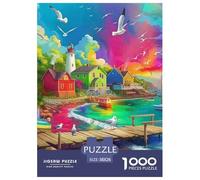 Lighthouse 1000 Pieces Painting Paper Jigsaw Puzzle - Impossible Educational Game for Adults & Kids | 38x26cm/1000pcs