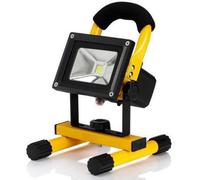 Lighthouse 10W Led Rechargeable Work Light , Cool/day Light (Equivalent To 100W), Ip65, Yellow Body