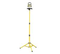 Lighthouse 2000 Single Site Light with 1.8m Collapsible Tripod - 110V Work Light, 2000 Lumens, Magnetic Base, Tilting Head, IP44 Rated, 3M Cable for On-site, Construction, Workshop Tasks