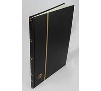 Lighthouse 8/16 White Page Stockbook/Stamp Album (Black)