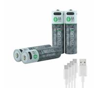 Lighthouse Aa Usb-C Rechargeable Li-Ion Battery Pack Of 4