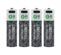 Lighthouse Aa Usb-C Rechargeable Li-Ion Battery Pack Of 4 L/hbatusbaa