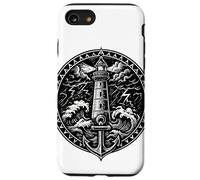 Lighthouse Anchor Storm - Maritime Black White Design Case for iPhone SE (2020) / 7/8