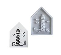 Lighthouse and Anchor Silicone Mold Durable Silicone House Shape Mold Light LED Atmosphere Light for Creating Decorative Atmosphere