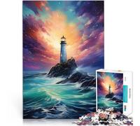 Lighthouse at Sea1000 Adult Pieces Jigsaw Puzzle Brain intelligence challenge addictive toys Educational Game for Birthday, Chrismas 38x26cm