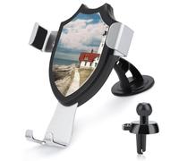 Lighthouse Backdrop Car Phone Mount Universal 3-in-1 Phone Holders for Your Car with 360° Suction Cup Adjustable Cell Phone Car Mount for Car Dashboard Air Vent Windshield Automobile Cradle Stand for