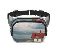Lighthouse Backdrop Fanny Pack Fashion Belt Bag Lightweight Waist Pouch With Adjustable Strap Crossbody Bags For Women Travel Sports Running
