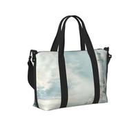Lighthouse Backdrop Print Lightweight Foldable Travel Hand Bag for Women Men Vacation Outdoor Adventures