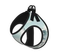 Lighthouse Backdrop Print Reflective No Choke Pet Vest Harness,Adjustable Soft Padded Dog Harness With Easy Control Handle