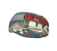 Lighthouse Backdrop Sports Sweatband Head Bands for Women Men, Lightweight Breathable Non Slip Workout Headbands Hairband for Fitness Running Cycling Hiking Yoga