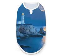 Lighthouse Beach Rock Dog Shirts Pullover Pet Vest T-shirts for Small Medium Dogs & Cats