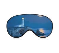Lighthouse Beach Rock Sleep Mask Lightweight Blindfold Eye Mask with Adjustable Strap for Men Women