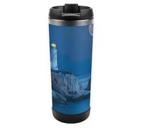 Lighthouse Beach Rock Stainless Steel Travel Mug Insulated Tumbler Coffee Cup for Indoor Outdoor