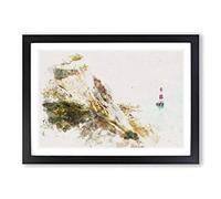 Lighthouse by The Coast Watercolour Framed Print | A2 Black Framed Wall Art | Ready to Hang | Modern Cityscape Picture | Living Room Bedroom Lounge Office