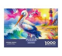 Lighthouse by The Sea at Sunset Well Crafted Cardboard Fun Leisure Activity, Great Gift Idea for Men, Women And Puzzle Enthusiasts 70x50cm/1000pcs