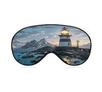 Lighthouse by The Sea Eye Mask, Adjustable Strip, Blocks Light Sleep Mask, Sleep Eye Mask for Night Sleeping Travel Nap 8.1 * 4.1 Inches