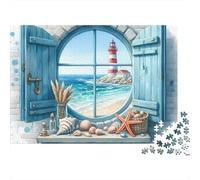 Lighthouse by the Sea Jigsaw Puzzle 1000 Pieces Puzzle Game for Adults 38x26cm/1000pcs
