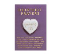 Lighthouse Christian Products Heart Stone Keepsake Figurine With Message Card 3.5 x 5.5 Inch Resin and Paper Heartfelt Prayers