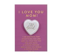 Lighthouse Christian Products Heart Stone Keepsake Figurine With Message Card 3.5 x 5.5 Inch Resin and Paper I Love You Mom