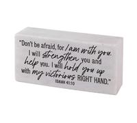Lighthouse Christian Products Inspirational Scripture Block Sign Plaque 2 x 4 Inch Resin Do Not Be Afraid