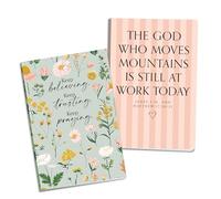 Lighthouse Christian Products Inspirational Scripture Notebook Set of 2 - Floral Christian Journals with Bible Verses, 8.5 x 5.5 Inch Paper Devotional Writing Notebooks