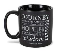 Lighthouse Christian Products Journey Ceramic Mug, Black