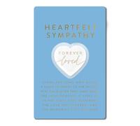 Lighthouse Christian Products Kindness Collective Heartfelt Sympathy Pocket Heart Stone, Giftable Carded Keepsake with Enouraging Message, 3.5 x 5.5 Inch Cast Stone Forever Loved
