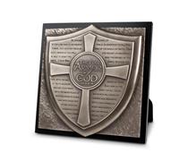 Lighthouse Christian Products Moments of Faith Full Armor of God Bronze Sculpture Plaque, 8 3/4 x 8 3/4" Religious Decorative Plaque