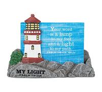 Lighthouse Christian Products My Light Lighthouse with 30 Cards Scripture Card Holder, 3 1/2 x 4 1/2 x 1
