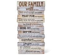 Lighthouse Christian Products Our Family Will Love One Another Rustic Stacked Pallet 5 x 10 Wood Plaque