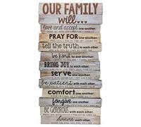 Lighthouse Christian Products Our Family Will Love One Another Rustic Stacked Pallet 8.5 x 16.5 Wood Wall Plaque