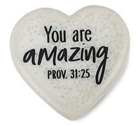 Lighthouse Christian Products Plaque-Cast Stone-Sentiment Hearts-You are Amazing-Proverbs 31:25