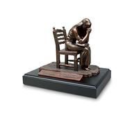 Lighthouse Christian Products Praying Woman Seeking God Bronzelike Finish 5.5 x 7.75 Hand-Cast Resin Mounted Sculpture
