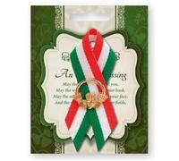 Lighthouse Christian Products St.Patrick's Day lapel pin brooche Ribbon/Claddagh symbol