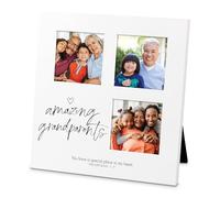 Lighthouse Christian Products Tabletop Collage Picture Frame Holds 2 x 2 Inch Photograph MDF Amazing Grandparents