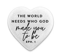 Lighthouse Christian Products The World Needs White 2.25 Inch Cast Stone Scripture Plaque